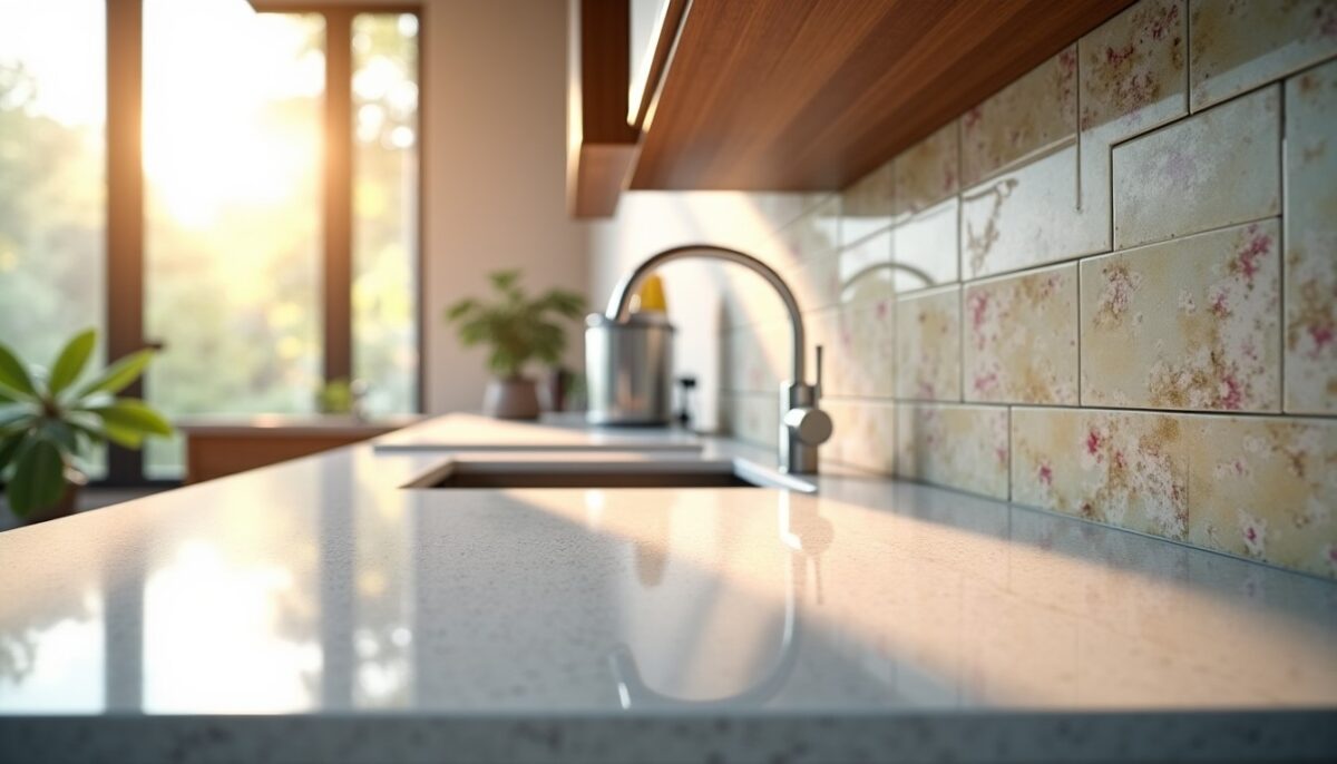 Comment harmoniser la faïence de votre crédence avec un plan de travail en bois ou en quartz ?